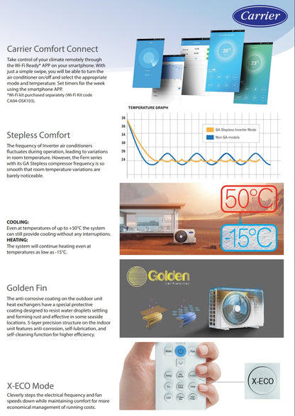 Carrier FERN High Wall Heat Pump